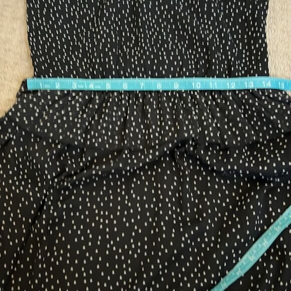 NWT ZARA BLACK STAR DRESS SLIT LONG SLEEVES DRAWSTRING PEPLUM SIZE M - Picture 7 of 7